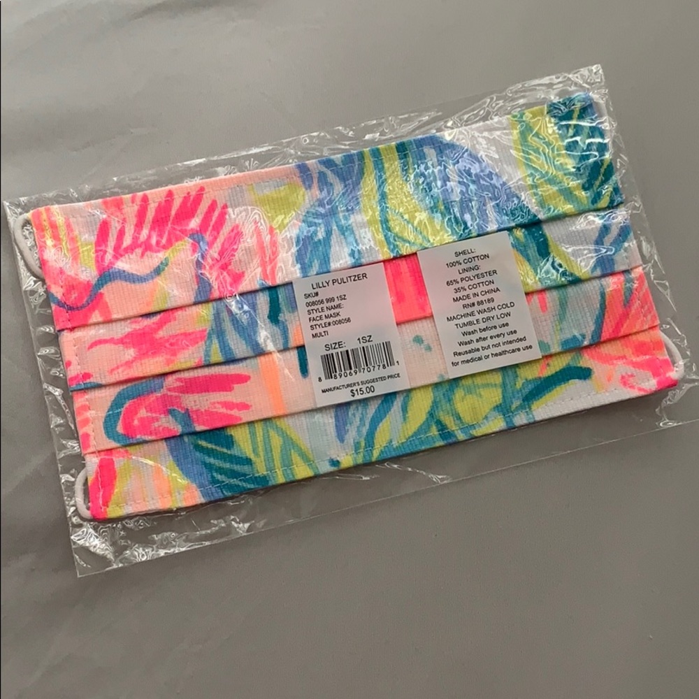 ONE LEFT! REAL Lilly Pulitzer face masks